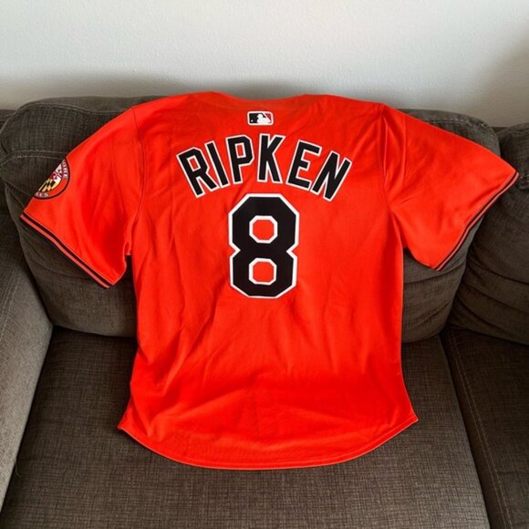 Nike Authentic Baltimore Orioles Cal Ripken Jr Baseball Orange Jersey - Picture 2 of 6